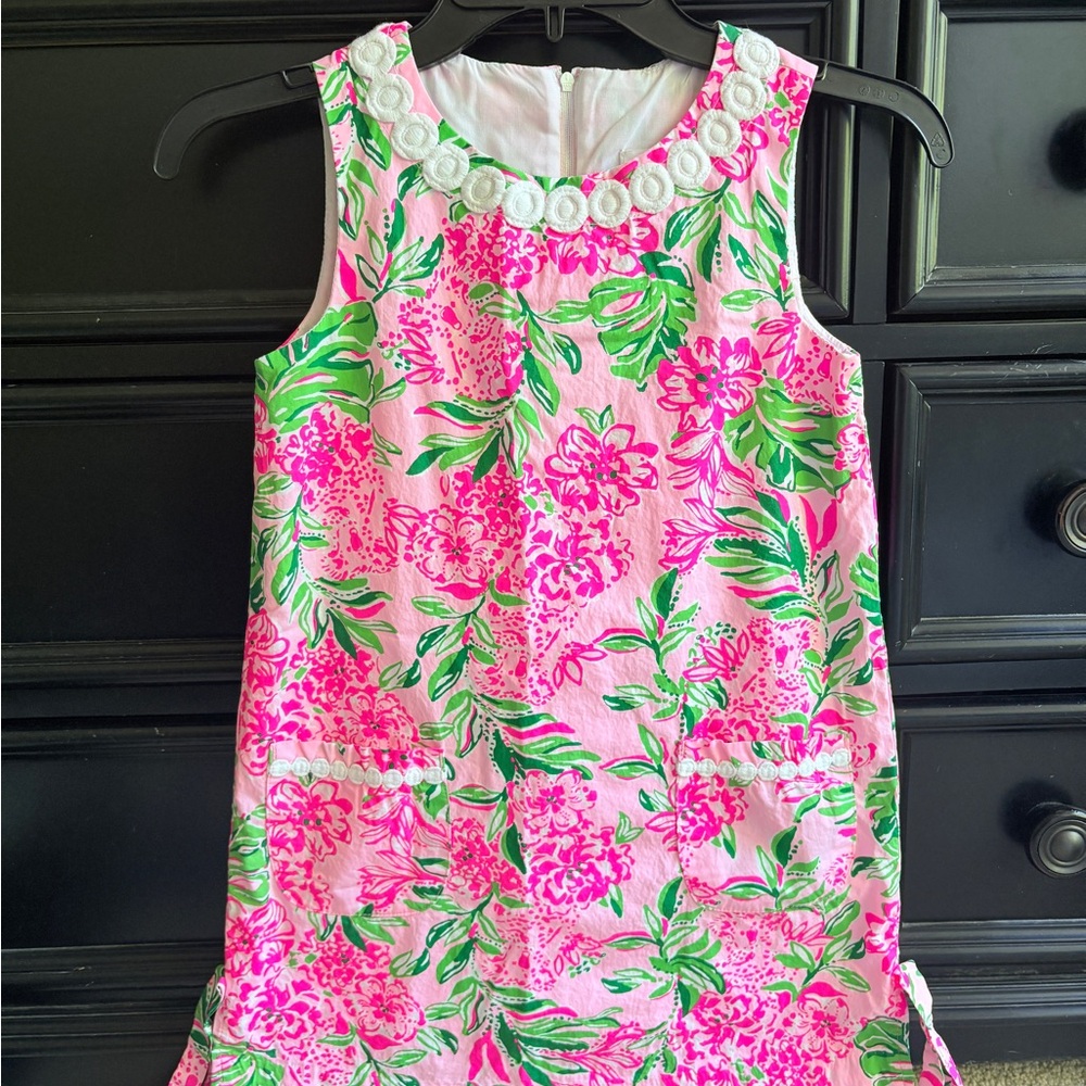 Kid's Lilly Pulitzer Pink and Green Floral Dress size 8